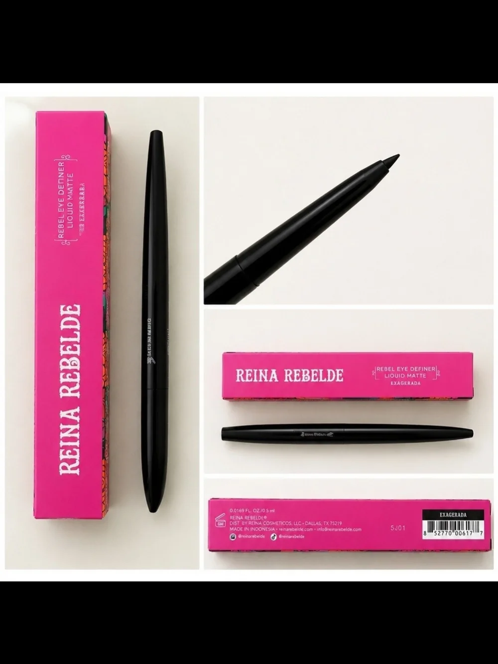Reina Rebelde Black Liquid Matte Eye Liner /  Definer